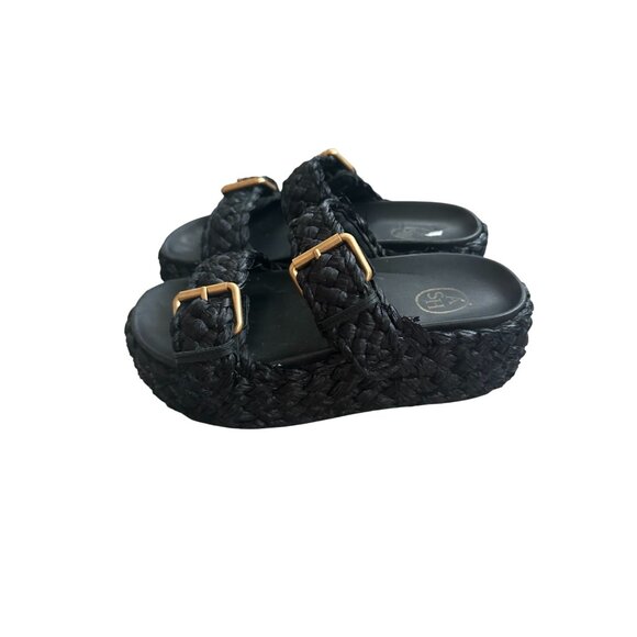 ASH Black Platform Braided Buckle Sandals Size 35 / US 5 - Picture 2 of 7
